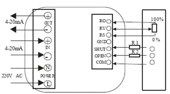 智能調節(jié)式電動蝶閥接線圖